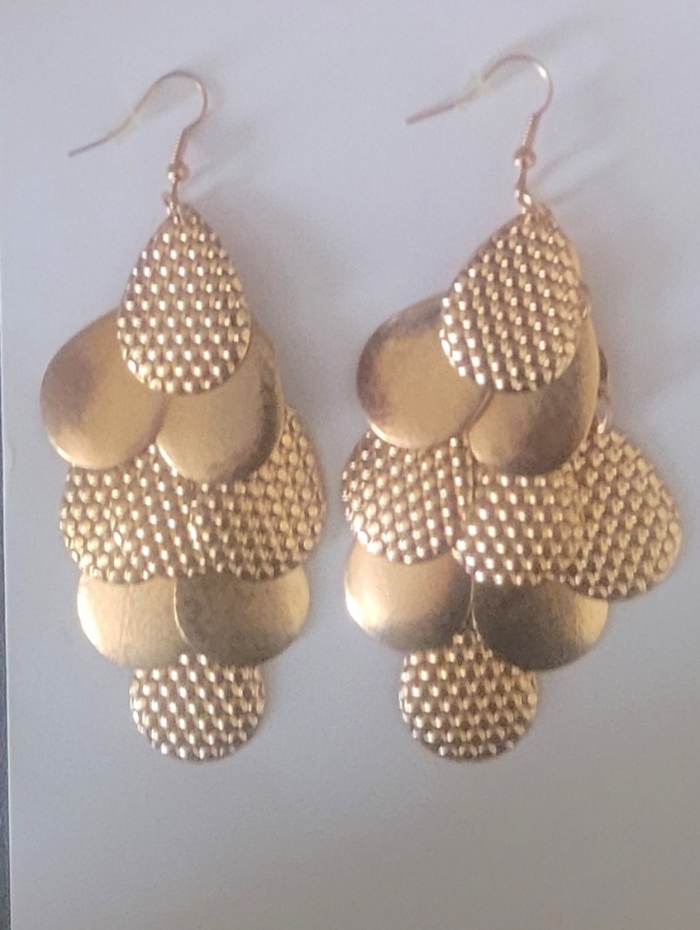 Gold Tone Dangle Earrings
